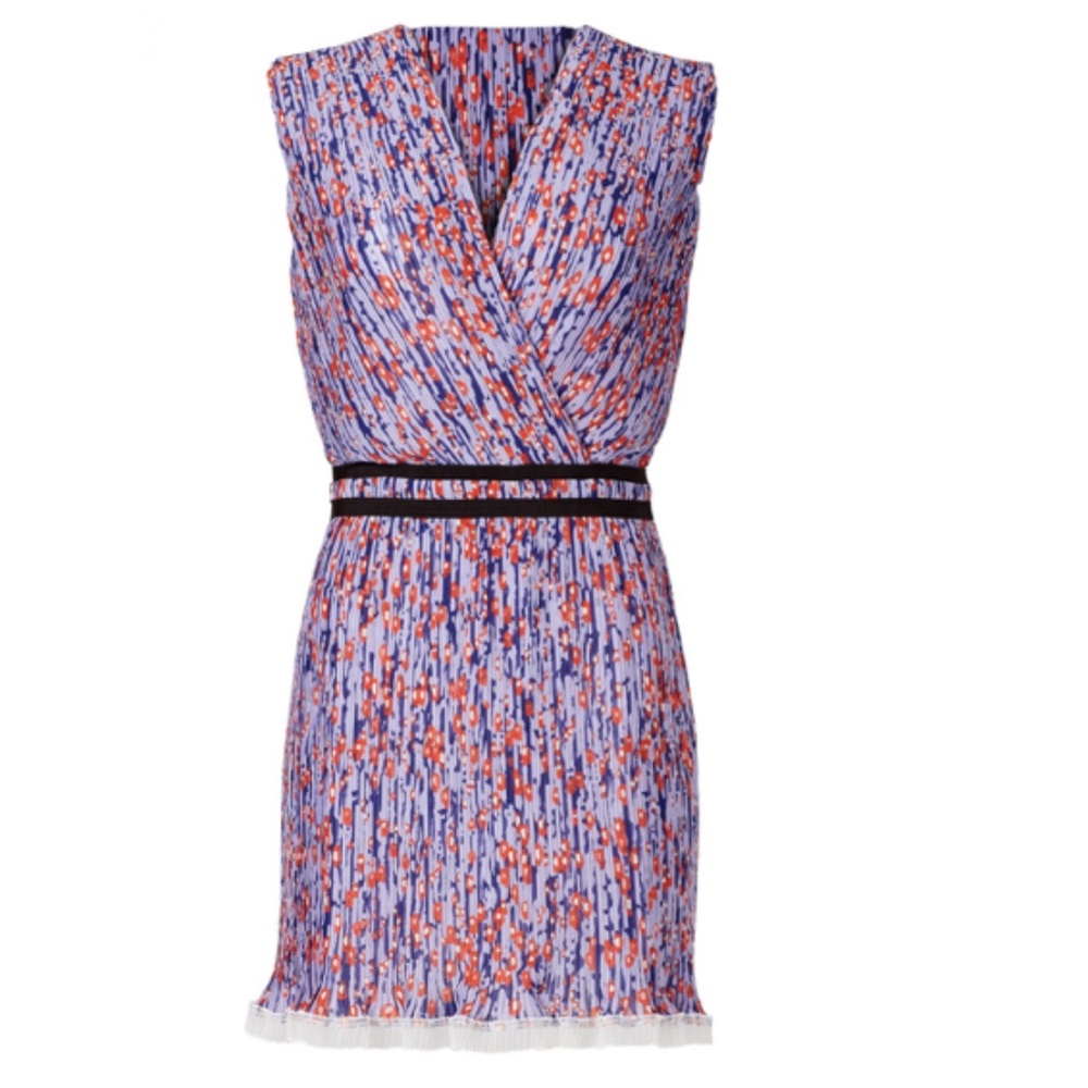 CARVEN POPPY PRINTED GEORGETTE DRESS